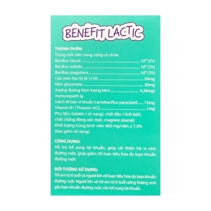 Viên Uống Men Vi Sinh Benifit Lactic 10 vỉ x 10 viên Viên Uống Men Vi Sinh Benifit Lactic 10 vỉ x 10 viên