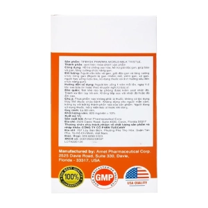 Viên Uống Milk Thistle Pharma World 60 viên Viên Uống Milk Thistle Pharma World 60 viên