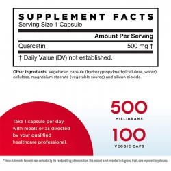 Viên uống ngừa gút Jarrow Quercetin 500 100 viên