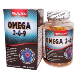Tpbvsk Dầu cá  Pharmekal Omega 369, Chai 100 viên