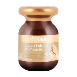 Viên uống SpringLeaf Liquid Calcium Plus Vitamin D3 60 viên