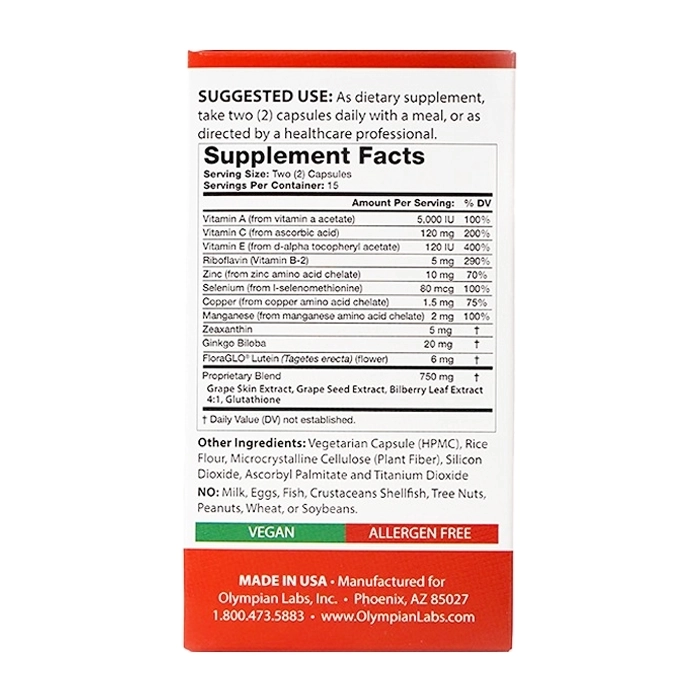 Viên uống tăng cường thị lực Olympian Labs Nutra Vision Lọ 30 viên