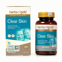 Viên uống thải độc da giảm mụn Herbs Of Gold Clear Skin Lọ 60 viên