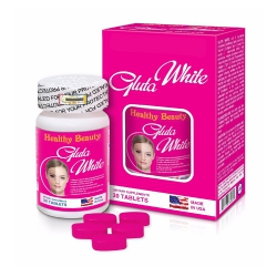 Viên uống trắng da Gluta White Glutathione/Collagen type 2, Hộp 30 viên
