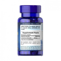 Viên uống trắng da Puritan's Pride L-Glutathione 500mg, Chai 30 viên