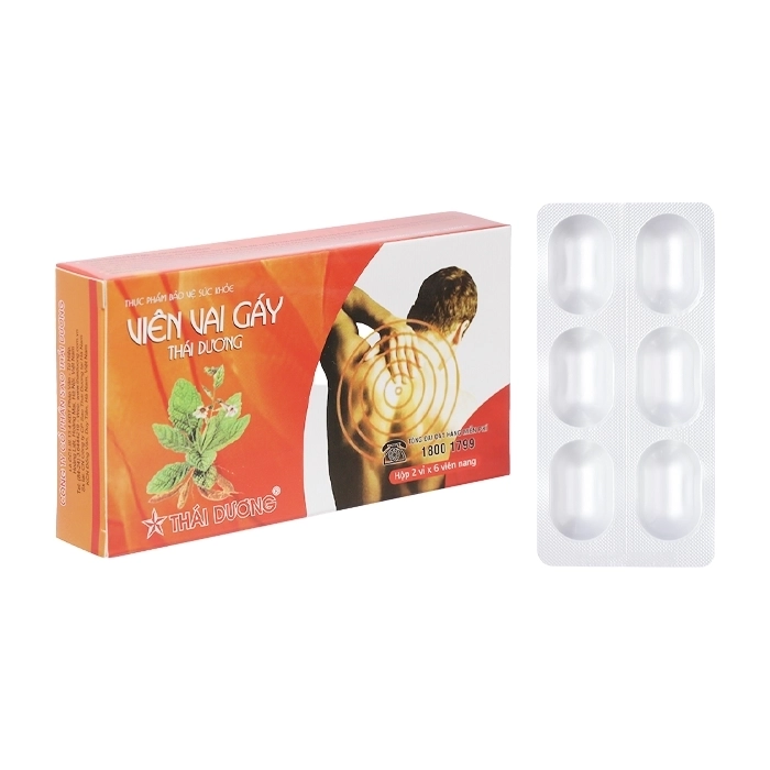 Viên Vai Gáy Thái Dương 2 vỉ x 6 viên - Giúp giảm đau mỏi vai gáy Viên Vai Gáy Thái Dương 2 vỉ x 6 viên - Giúp giảm đau mỏi vai gáy