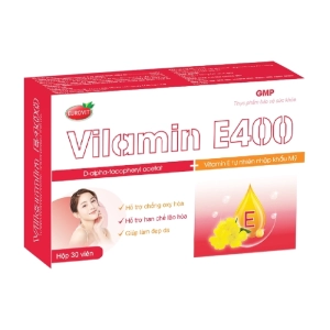 Vilamin E400 Eurovit 3 vỉ x 10 viên - Bổ sung vitamin E cho cơ thể