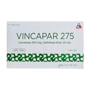 Vincapar 275 Vinphaco 3 vỉ x 10 viên (Levodopa + Carbidopa)