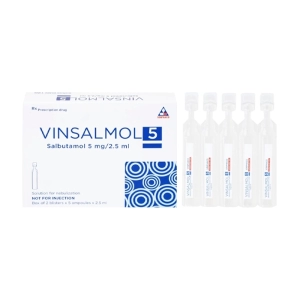 Vinsalmol 5mg/2.5ml Vinphaco 2 vỉ x 5 ống (Salbutamol)