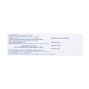 Vinsalmol 5mg/2.5ml Vinphaco 2 vỉ x 5 ống (Salbutamol)
