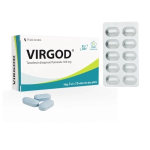 Virgod 300mg Fremed 3 vỉ x 10 viên (Tenofovir disoproxil fumarate)