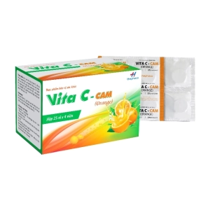 Vita C - Cam Thephaco 25 vỉ x 4 viên - Viên nén sủi