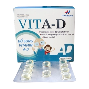 VitA-D Thephaco 10 vỉ x 10 viên - Bổ sung vitamin A, D