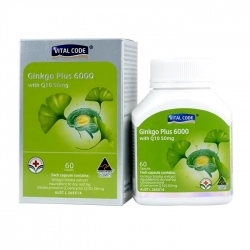 Vital Code Ginkgo Plus 6000 with Q10 50mg 60 viên – Hỗ trợ tuần hoàn não Vital Code Ginkgo Plus 6000 with Q10 50mg 60 viên – Hỗ trợ tuần hoàn não