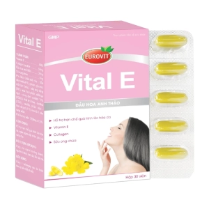 Vital E Eurovit 3 vỉ x 10 viên - Hỗ trợ lão hoá da