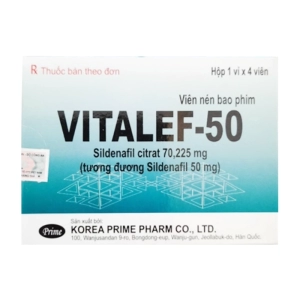 Vitalef-50 Korea Prime 1 vỉ x 4 viên (Sildenafil)