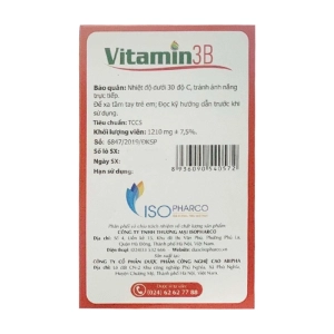 Vitamin 3B Isopharco 10 vỉ x 10 viên - Bổ sung vitamin nhóm B