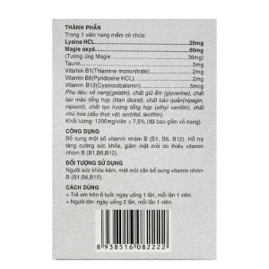 Vitamin 3B Vita 10 vỉ x 10 viên - Bổ sung một số vitamin nhóm B Vitamin 3B Vita 10 vỉ x 10 viên - Bổ sung một số vitamin nhóm B
