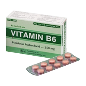 Vitamin B6 250mg Khapharco 10 vỉ x 10 viên Vitamin B6 250mg Khapharco 10 vỉ x 10 viên