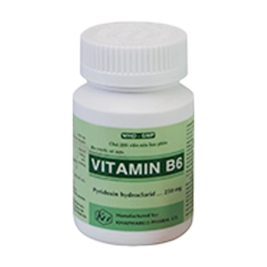 Vitamin B6 250mg Khapharco 10 vỉ x 10 viên