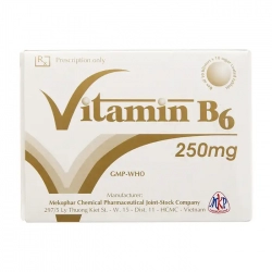 Vitamin B6 250mg Mekophar 10 vỉ x 10 viên - Điều trị thiếu máu, ngừa co giật Vitamin B6 250mg Mekophar 10 vỉ x 10 viên - Điều trị thiếu máu, ngừa co giật
