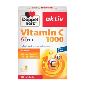 Vitamin C 1000 Doppelherz 3 vỉ x 10 viên - Hỗ trợ tăng cường sức đề kháng