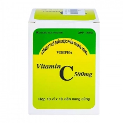 Vitamin C 500mg Vidipha 10 vỉ x 10 viên Vitamin C 500mg Vidipha 10 vỉ x 10 viên