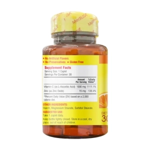 Vitamin C MediUSA 30 viên - Bổ sung Vitamin C, Kẽm cho cơ thể Vitamin C MediUSA 30 viên - Bổ sung Vitamin C, Kẽm cho cơ thể