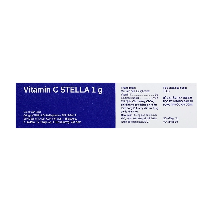 Vitamin C Stella 1g 4 vỉ x 4 viên