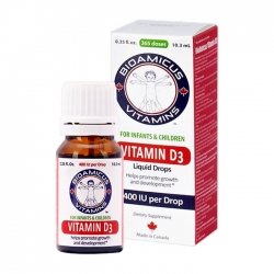 Vitamin D3 Bioamicus 10.3ml - Nhỏ giọt bổ xương cho trẻ Vitamin D3 Bioamicus 10.3ml - Nhỏ giọt bổ xương cho trẻ