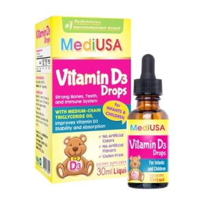 Vitamin D3 Drops MediUSA 30ml - Bổ sung Vitamin D3, miễn dịch cho bé Vitamin D3 Drops MediUSA 30ml - Bổ sung Vitamin D3, miễn dịch cho bé