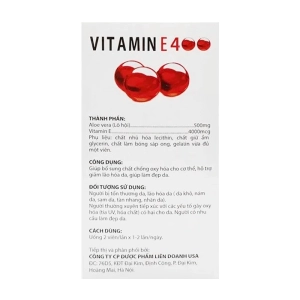 Vitamin E 400 Đỏ MediUSA 10 vỉ x 10 viên Vitamin E 400 Đỏ MediUSA 10 vỉ x 10 viên