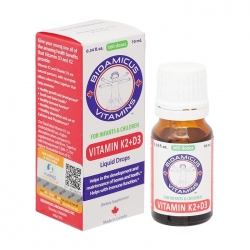 Vitamin K2+D3 Bioamicus 10ml - Nhỏ giọt bổ xương cho trẻ Vitamin K2+D3 Bioamicus 10ml - Nhỏ giọt bổ xương cho trẻ