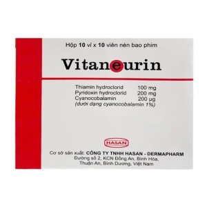 Vitaneurin Hasan 10 vỉ x 10 viên ( Vitamin B1 + Vitamin B6 + Vitamin B12)