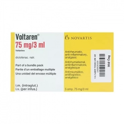 Voltaren 75mg/3ml Novartis 1 vỉ x 5 ống Voltaren 75mg/3ml Novartis 1 vỉ x 5 ống