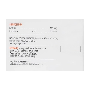Cefdinir 125 Pharimexco 14 gói x 2.5g Cefdinir 125 Pharimexco 14 gói x 2.5g