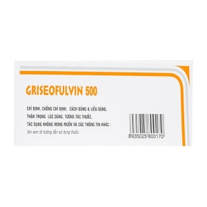 Griseofulvin 500 Pharimexco 10 vỉ x 10 viên