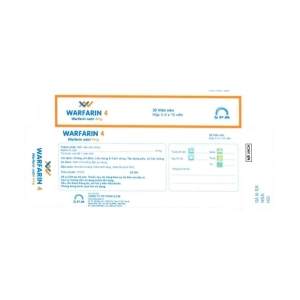 Warfarin 4 SPM 3 vỉ x 10 viên (Warfarin)