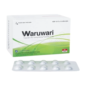 Waruwari 2mg Davipharm 10 vỉ x 10 viên (Tizanidine hydrochloride)