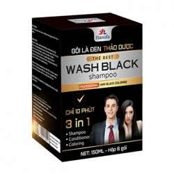 Wash Black Shampoo 3 in 1 Hamifa 6 gói x 25ml - Dầu gội là đen thảo dược Wash Black Shampoo 3 in 1 Hamifa 6 gói x 25ml - Dầu gội là đen thảo dược