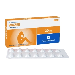 Wazer 20mg Davipharm 2 vỉ x 14 viên (Citalopram)