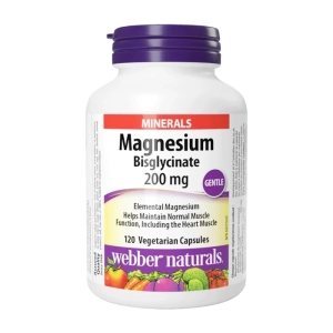 Webber Naturals Magnesium Bisglycinate 200mg 120 viên – Bổ sung magie cho cơ thể