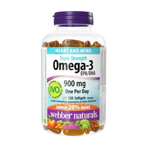 Webber Naturals Omega-3 EPA/DHA Triple Strength 900mg 120 viên – Bổ sung Omega-3