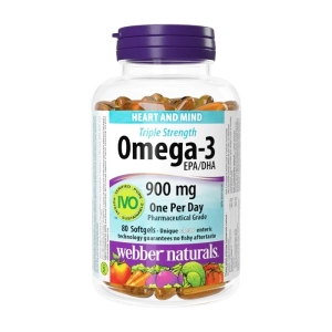 Webber Naturals Omega-3 EPA/DHA Triple Strength 900mg 80 viên - Bổ sung Omega-3