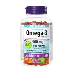 Webber Naturals Omega-3 With CoQ10 Triple Strength 900mg 80 viên - Hỗ trợ não bộ
