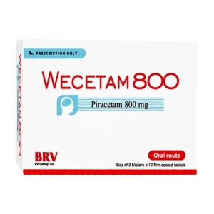 Wecetam 800 BRV 3 vỉ x 10 viên (Piracetam)