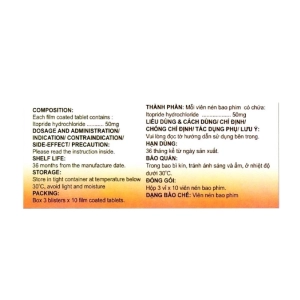 Winner 50mg Hadiphar 3 vỉ x 10 viên (Itopride)