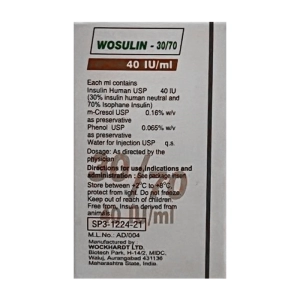Wosulin - 30/70 Wockhardt lọ 10ml (Insulin human)