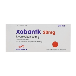 Xabantk 10mg Hadiphar 2 vỉ x 10 viên Xabantk 10mg Hadiphar 2 vỉ x 10 viên