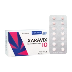 Xaravix 10 DHG Pharma 1 vỉ x 14 viên (Rivaroxaban)